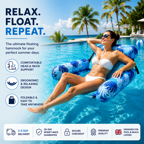 SeaRelax Floating Water Hammock  Pool & Beach Lounger